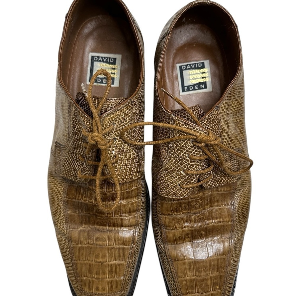 Men's Brown Leather Dress Shoes - Picture 9 of 16